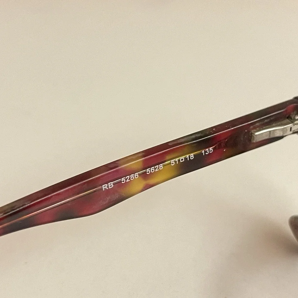 Ray-Ban RB5228-5628‎ 51-18 135 Polished Brown Square Full Rim Eyeglasses Frame